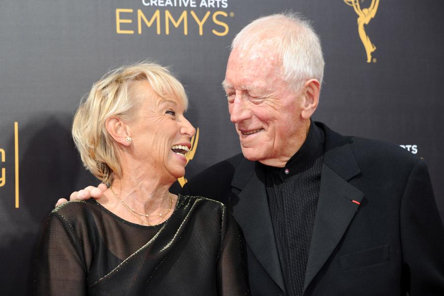 Max von Sydow with his wife Catherine Brelet. Photo: Emmys.com