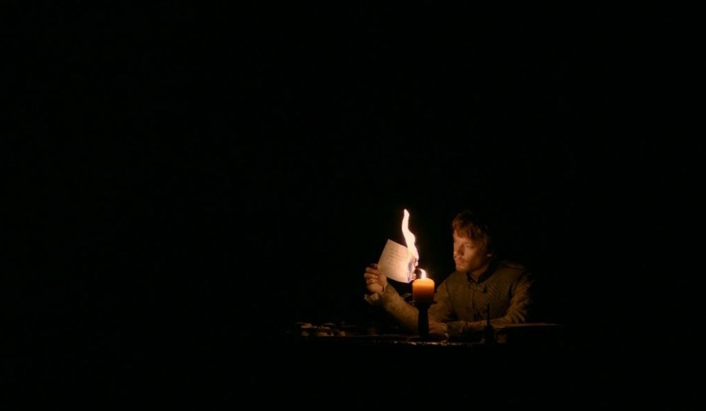 Theon burns the letter