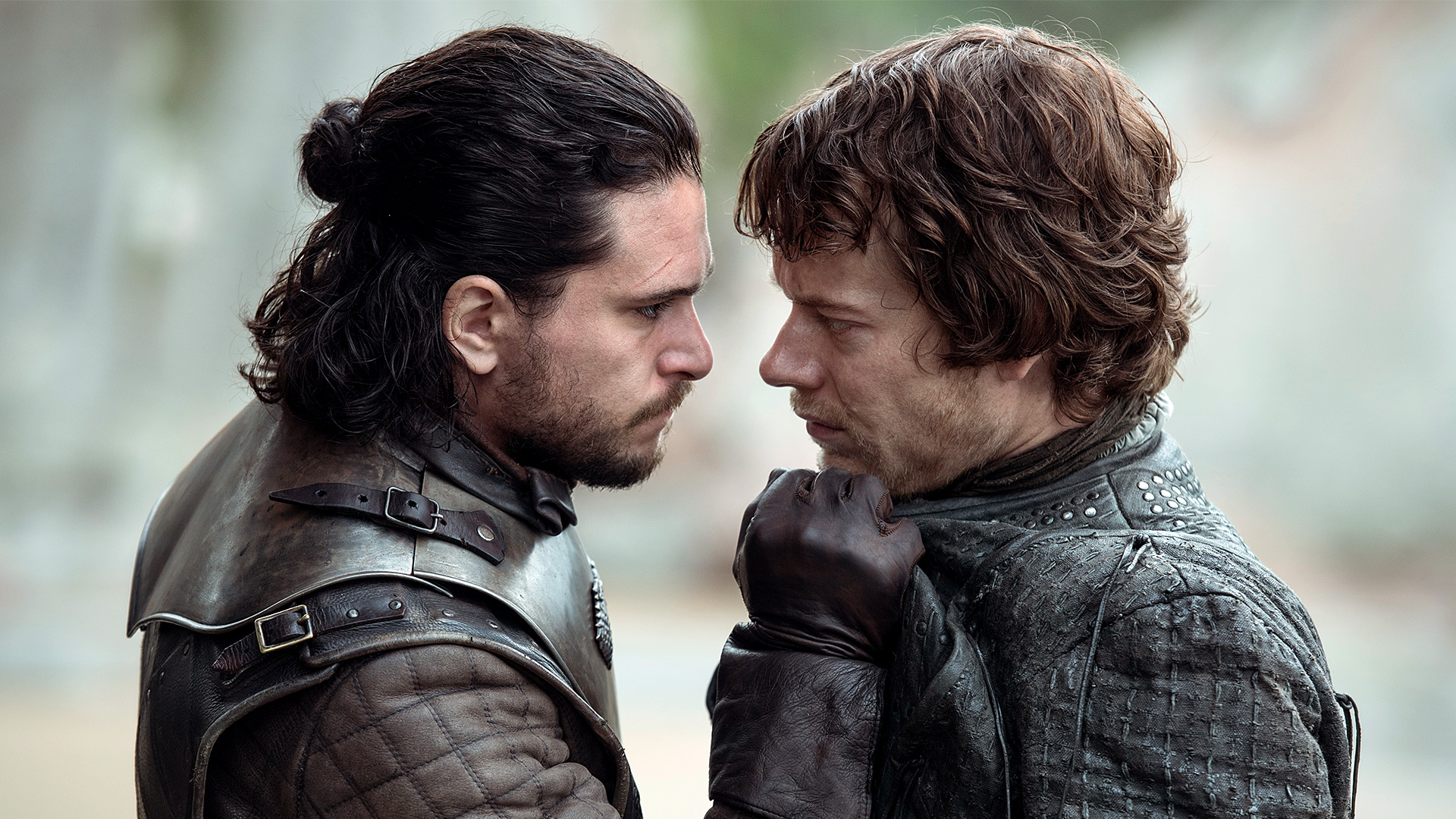 Jon Snow Theon up in each other's face like that