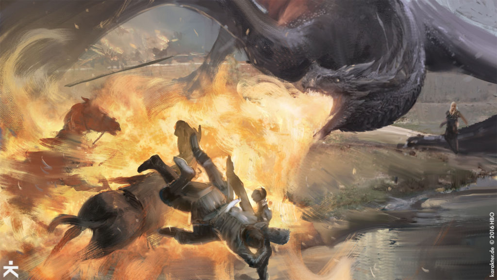 Karakter Concept Art Loot Train Battle Field of Fire Drogon Daenerys Jaime Bronn