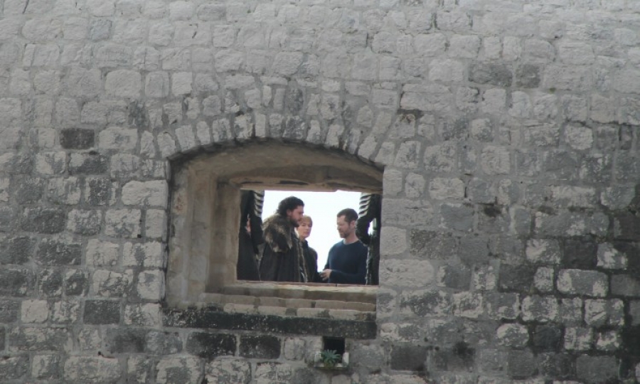 Harington and Headey listen to Weiss. Photo: Ivana Smilović / Dubrovnik Times