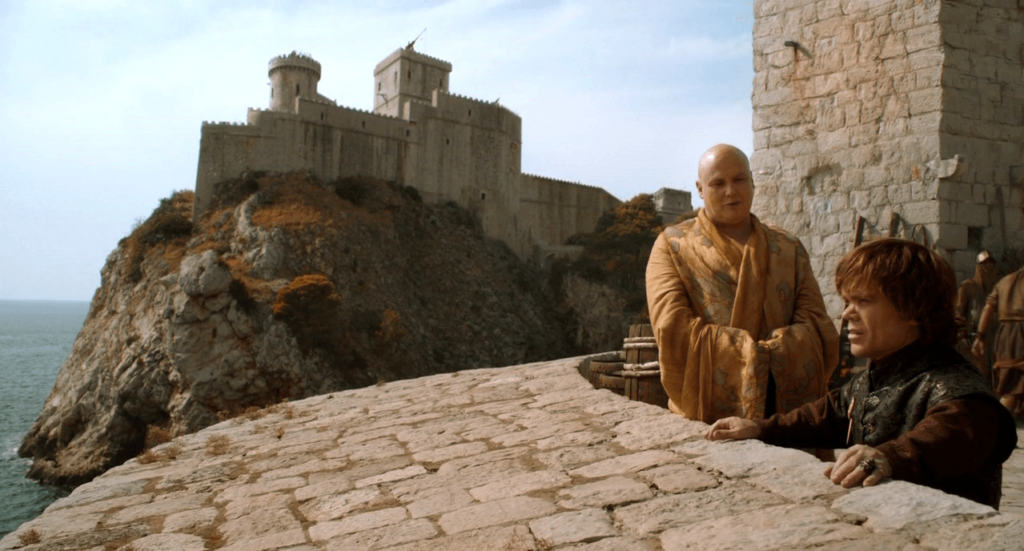 The first appearance of Dubrovnik's iconic Bokar and Lovrijenac Fortresses,  in season two