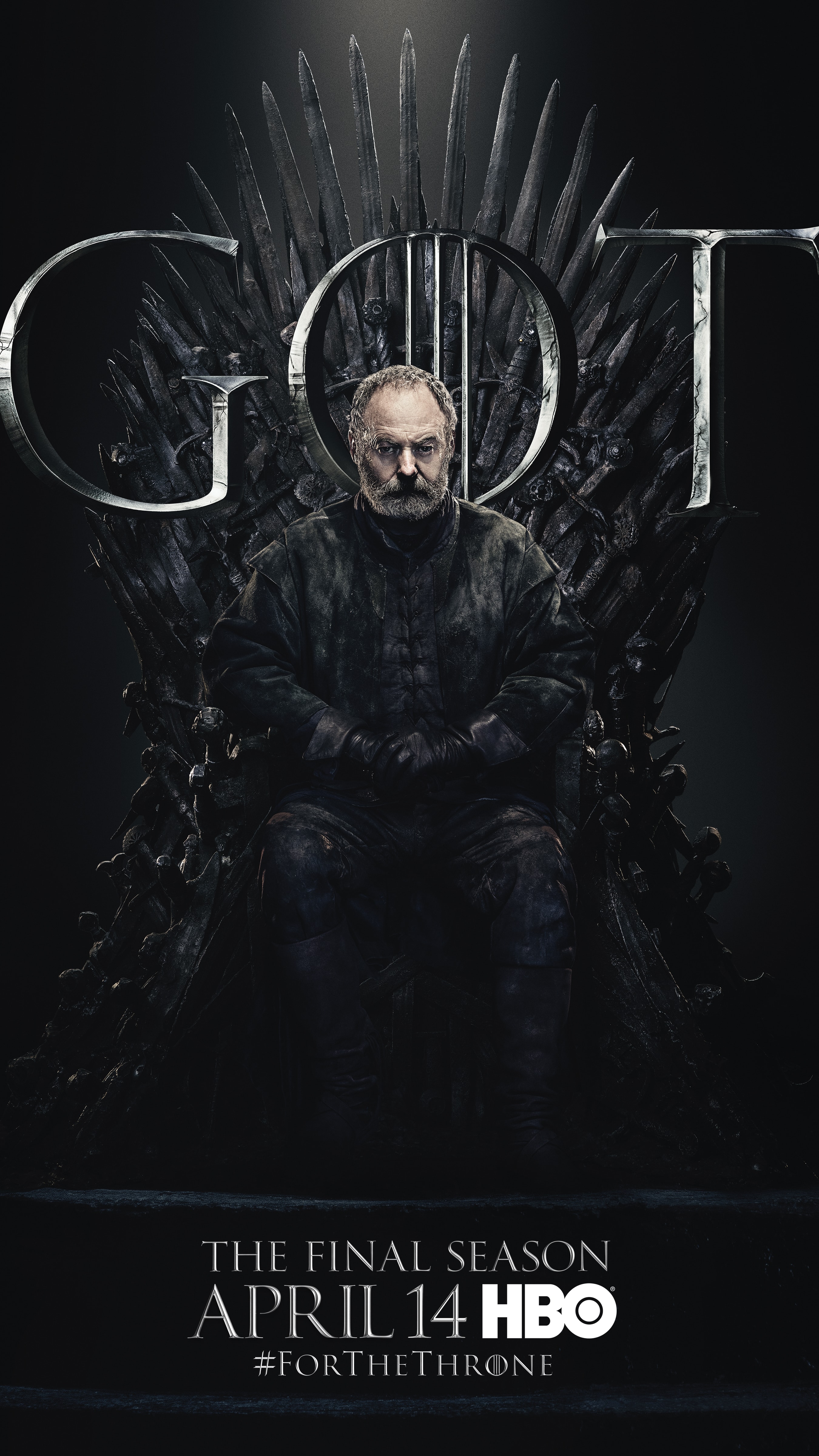 10. Davos Seaworth GOT Season 8 For The Throne Character Poster-min