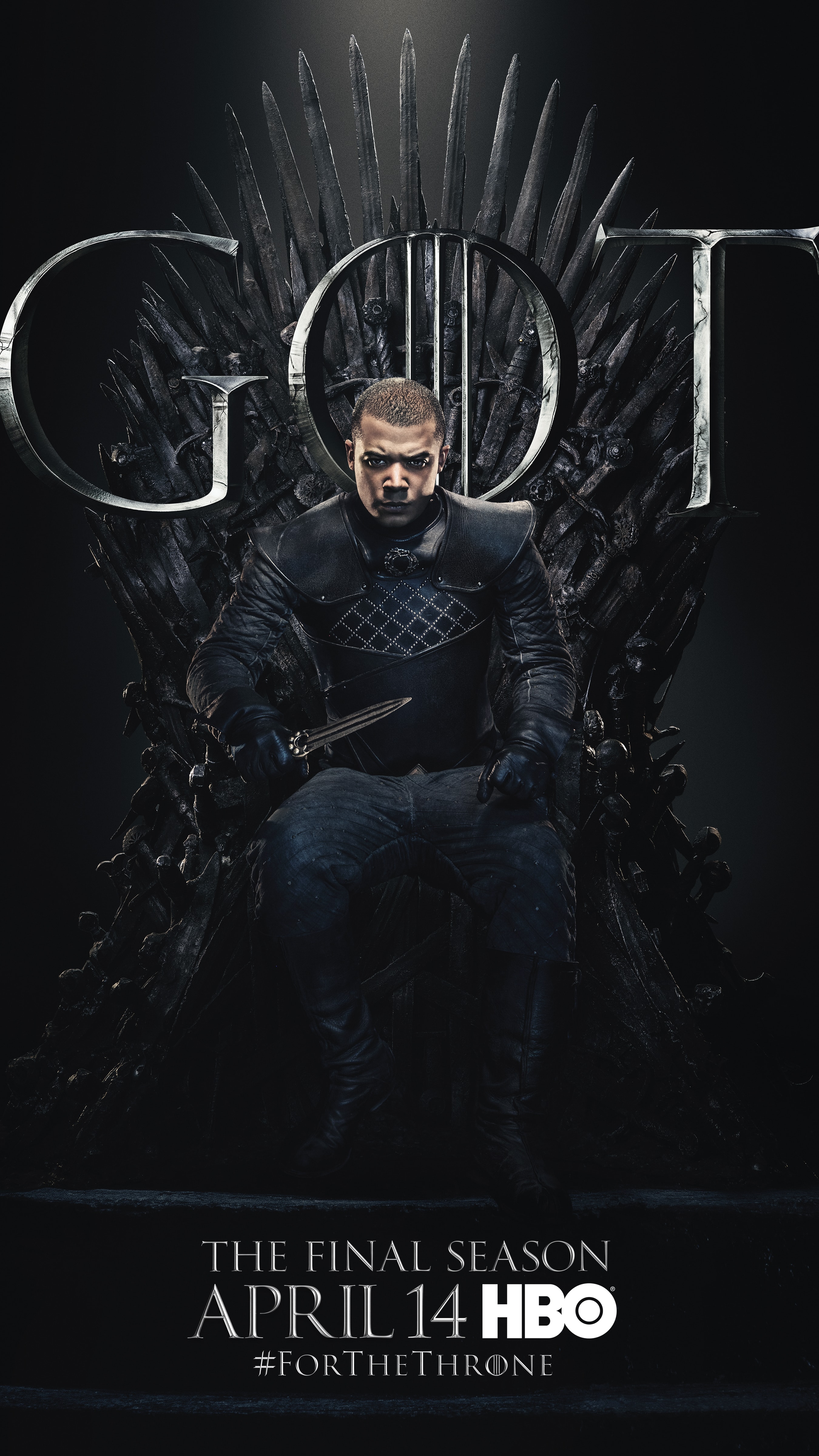 13. Grey Worm GOT Season 8 For The Throne Character Poster-min