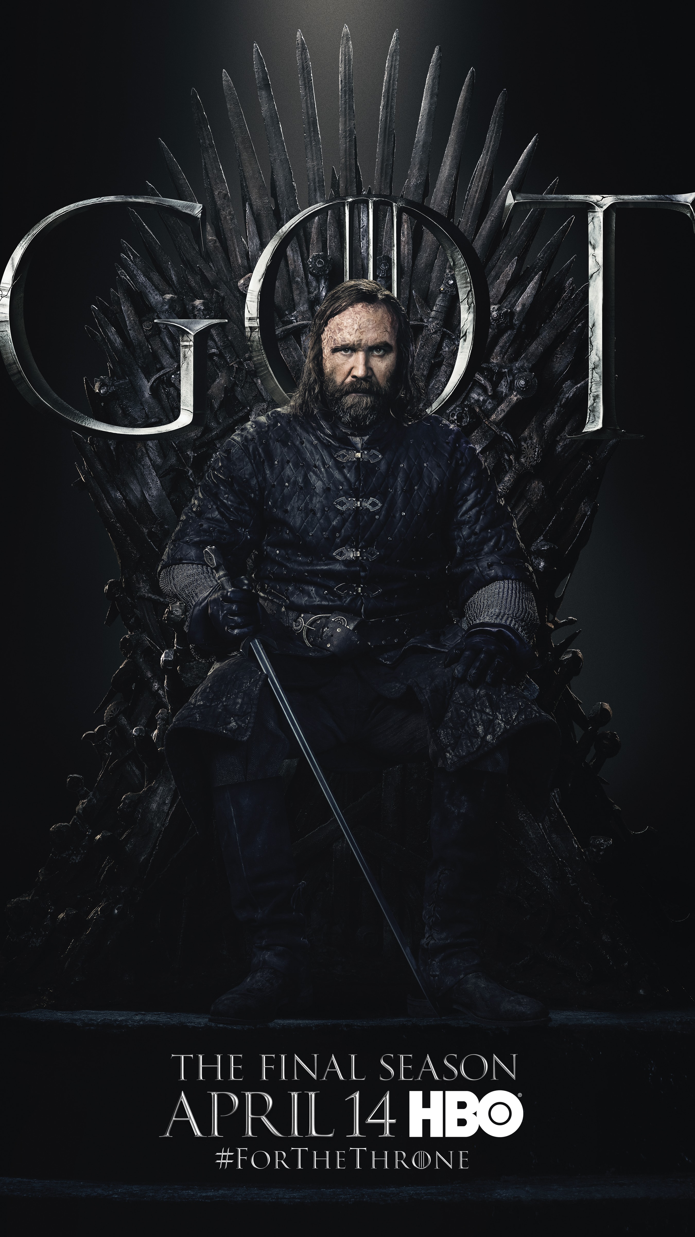 19. Sandor Clegane Hound GOT Season 8 For The Throne Character Poster-min