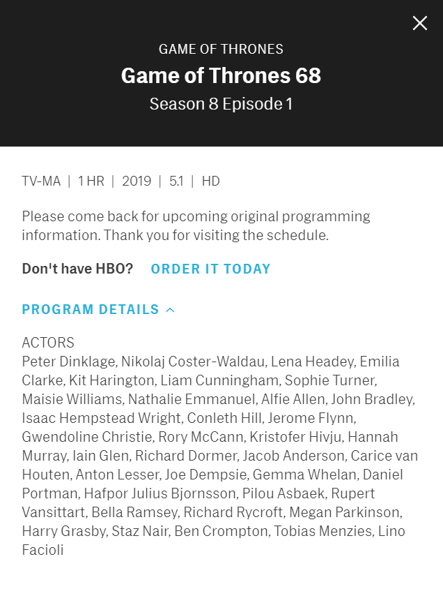 801 Cast List HBO