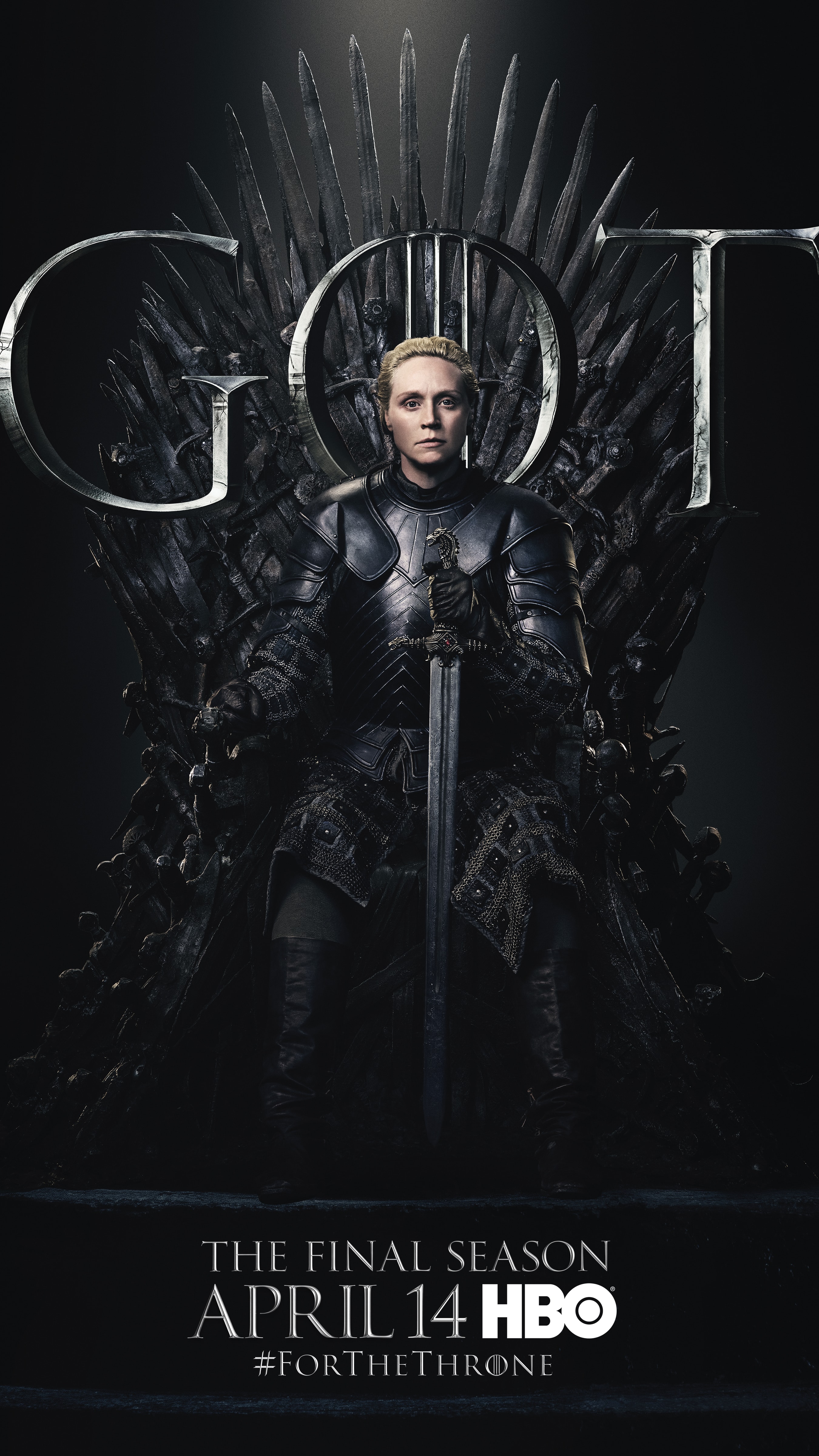 9. Brienne of Tarth GOT Season 8 For The Throne Character Poster-min