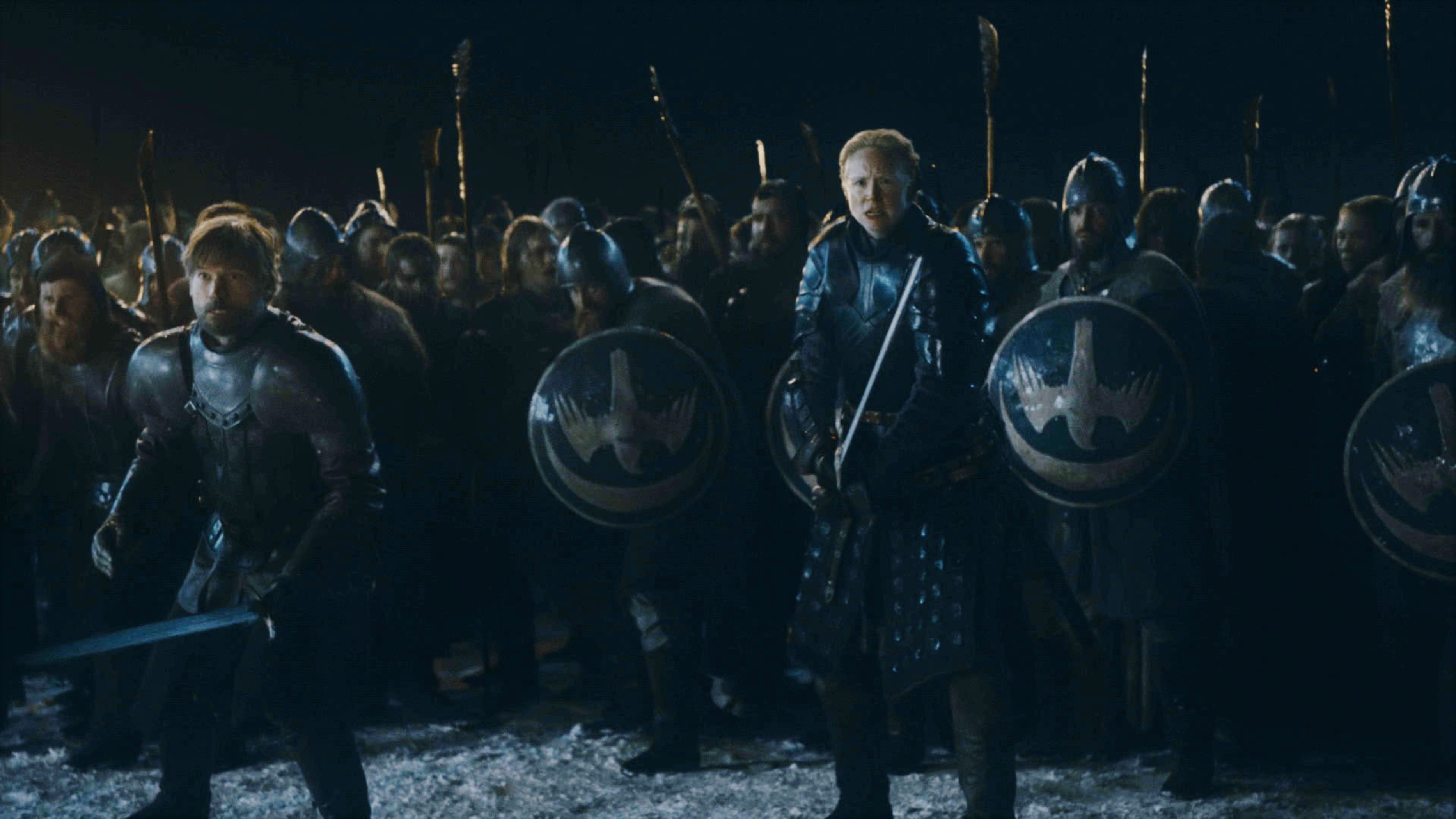Jaime Lannister Ser Brienne of Tarth Battle of Winterfell Brightened Season 8 803