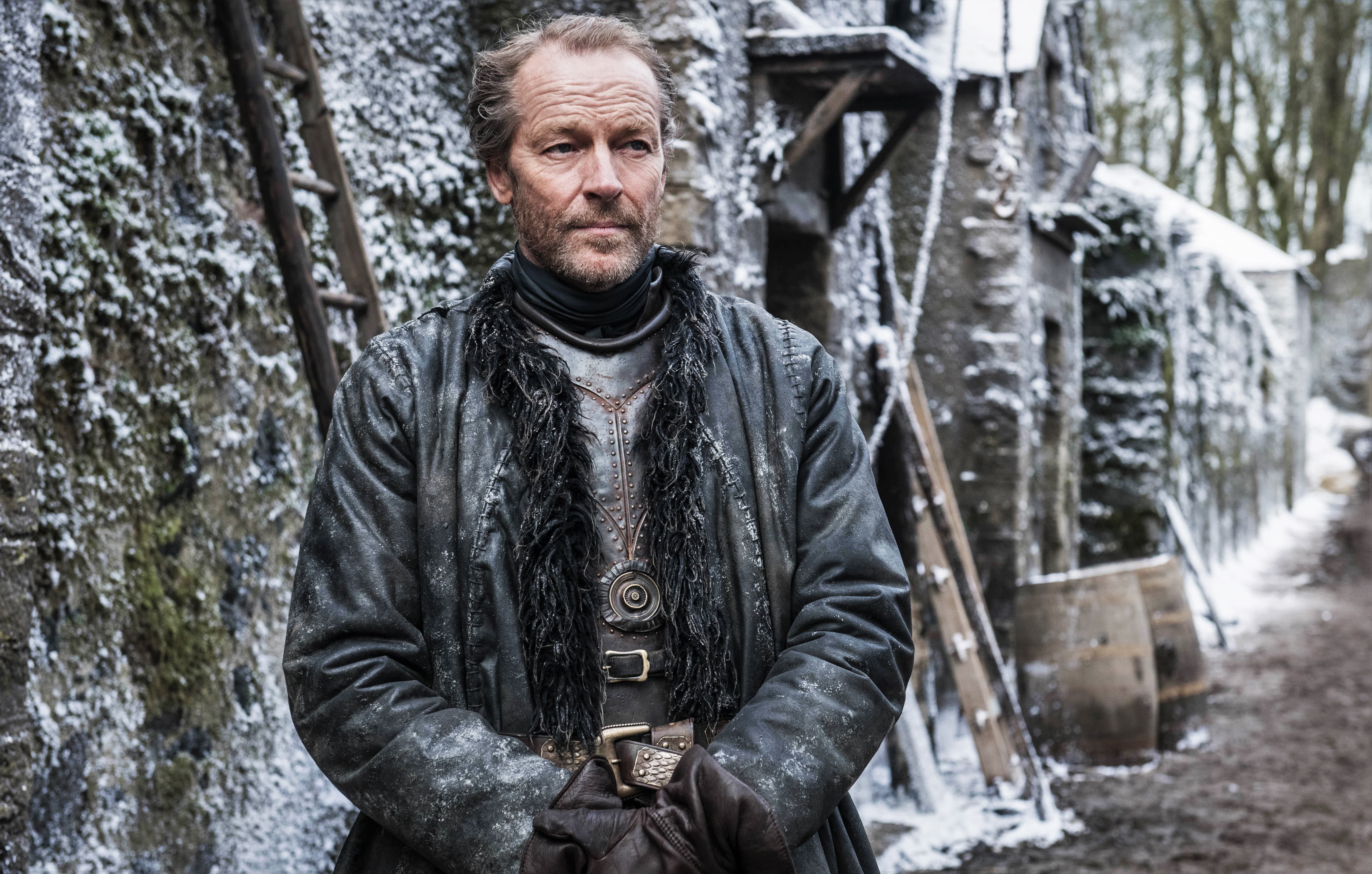 Jorah Mormont (Iain Glen) in Winter Town, near Winterfell. Photo: HBO