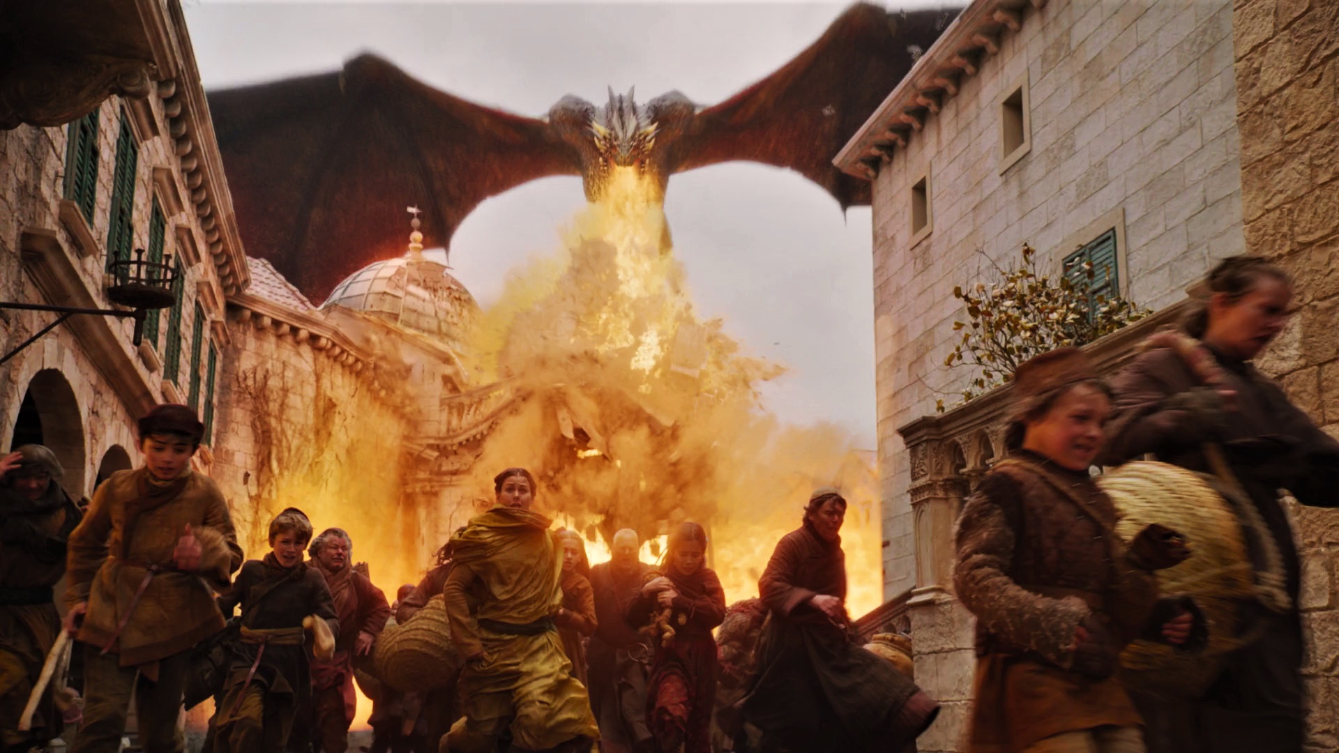 King's Landing Battle 805 Massacre Fire Blood Daenerys Dany Targaryen Drogon Season 8 The Bells
