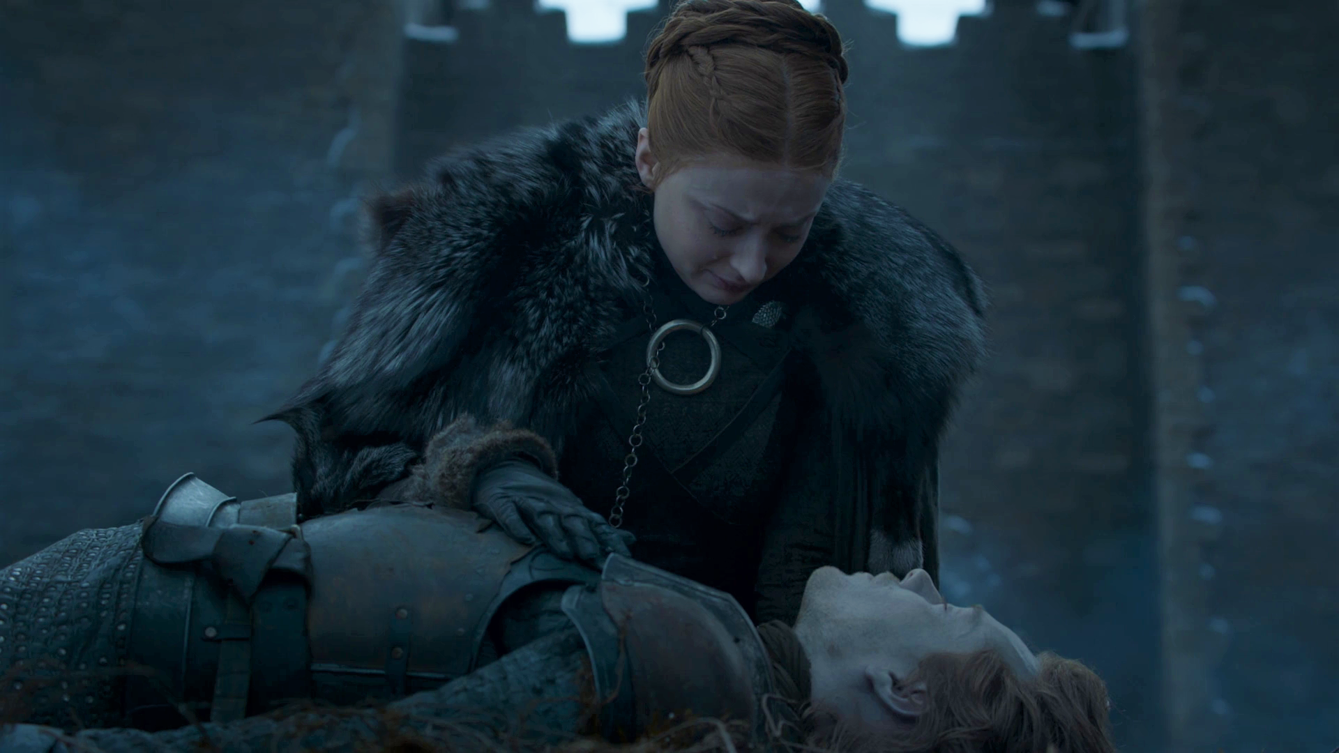 Sansa Stark Theon Greyjoy Funeral Season 8 804