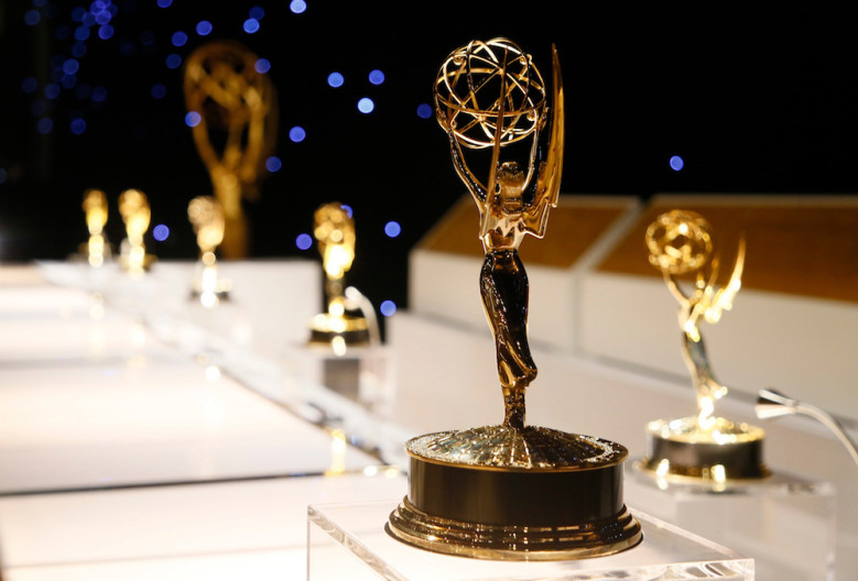 Mandatory Credit: Photo by Invision/AP/REX/Shutterstock (9046769n) A Emmy award statuettes are seen during the 2017 Governors Ball Press Preview at The Los Angeles Convention Center on in Los Angeles, Calif 2017 Governors Ball Press Preview, Los Angeles, USA - 07 Sep 2017