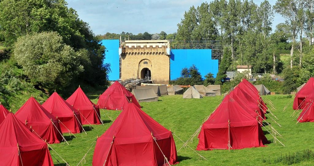 set and tents