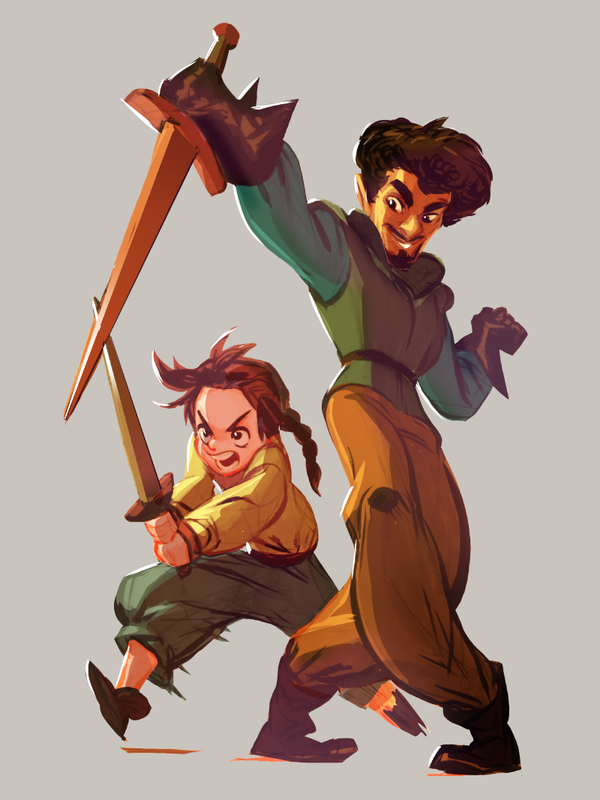 syrio_and_arya_by_newmilky-d7mwc2x