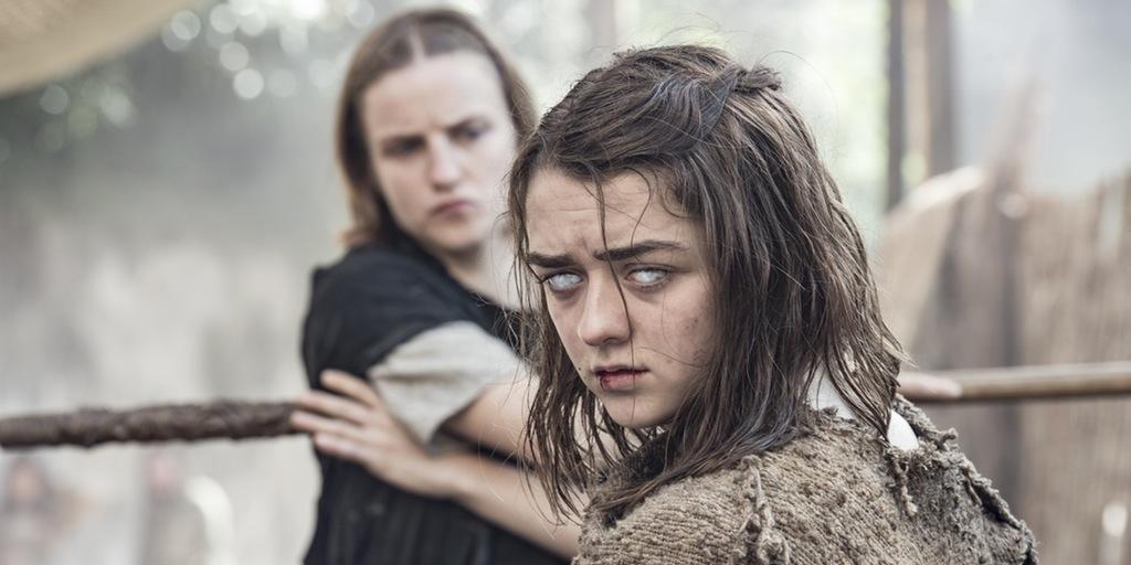 Blind Arya and the Waif in "The Red Woman"
