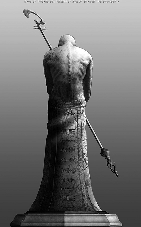 Concept art for the Sept of Balor statue of the Stranger from GameOfThrones.wikia.com