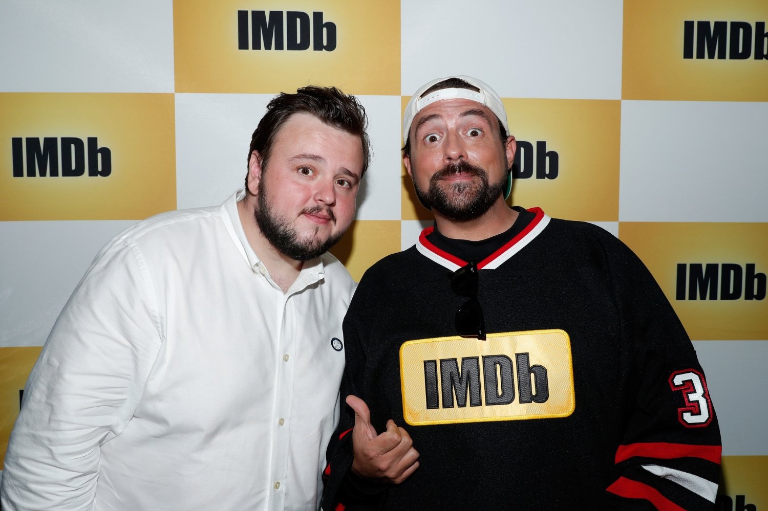 John Bradley at Comic Con '16 with director Kevin Smith