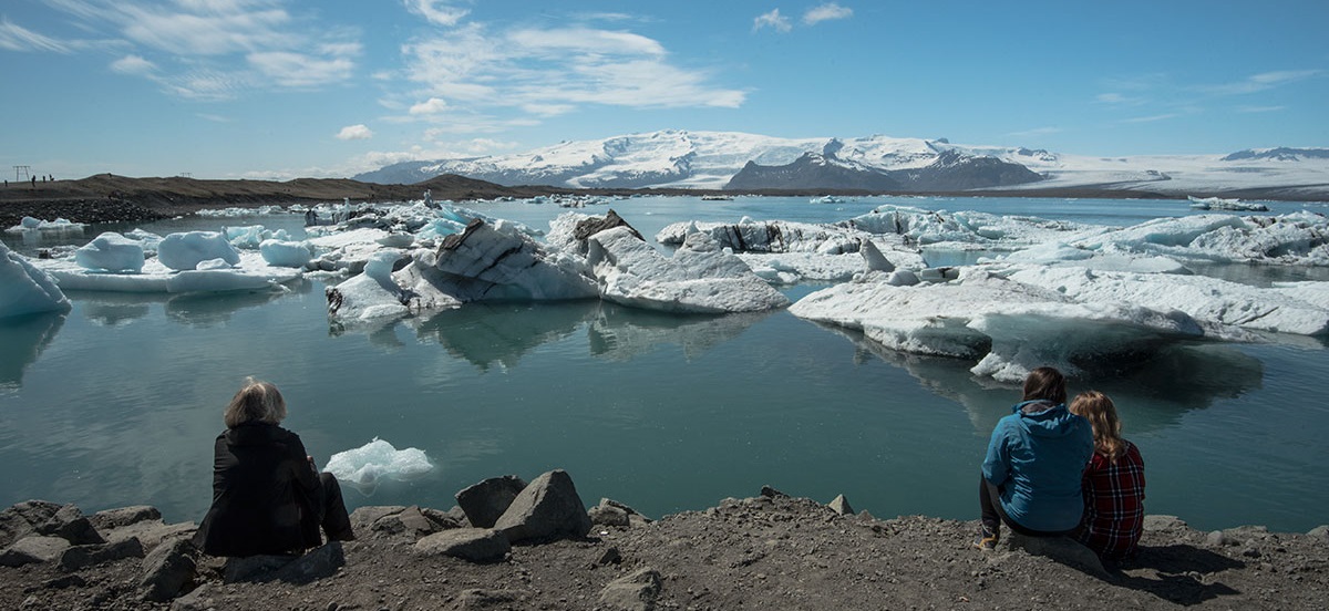 The Jökulsárlón glacial lagoon in Iceland