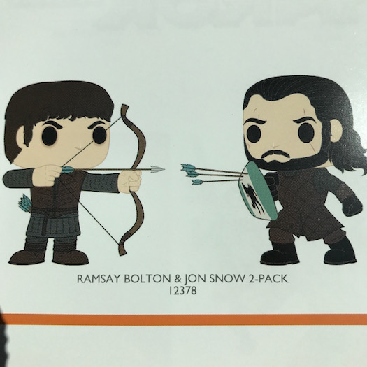 Ramsay Bolton and Jon Snow Twin Pack Funko Pop 2017