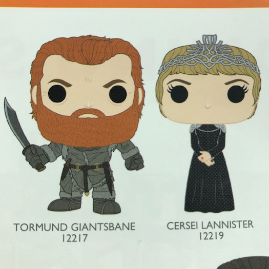 Tormund Giantsbane and Cersei Lannister Funko Pop 2017