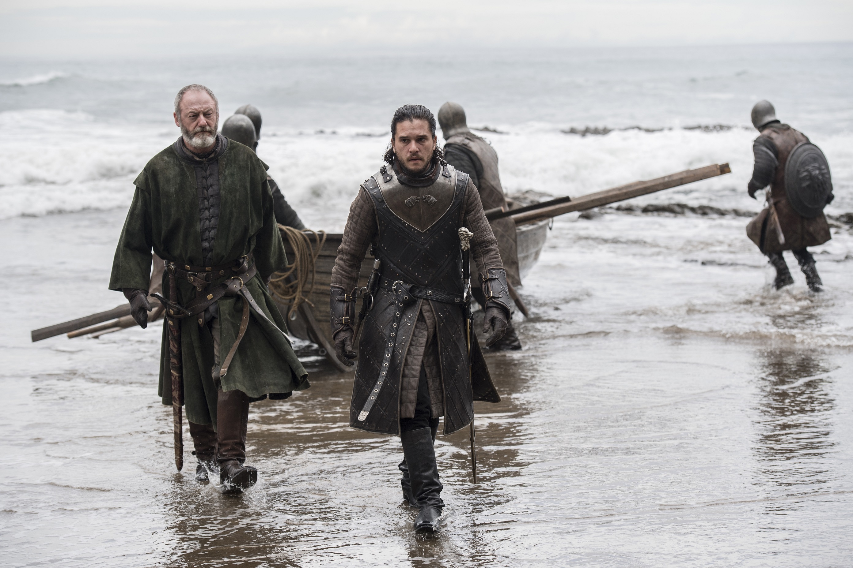 Kit Harington as Jon Snow and Liam Cunningham as Davos Seaworth. Photo: HBO