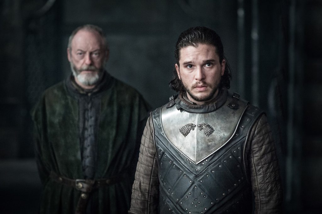 Kit Harington as Jon Snow and Liam Cunningham as Davos Seaworth. Photo: HBO