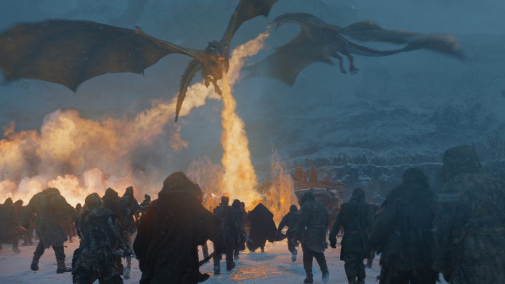 Dragons flame Game of Thrones