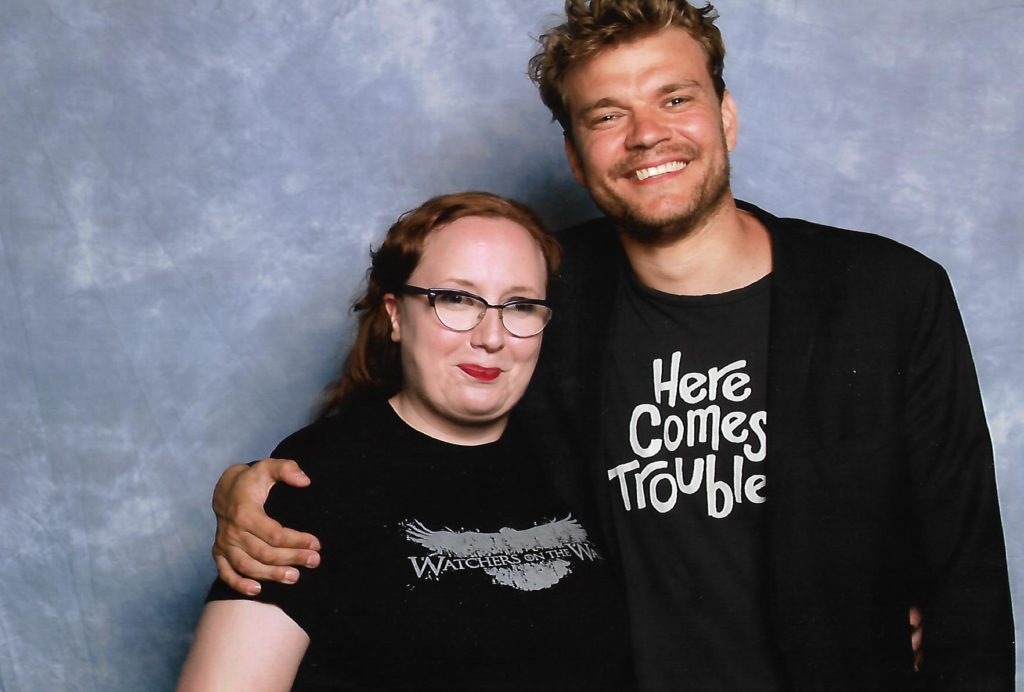 Pilou Asbaek and Paige. Photo by the author.