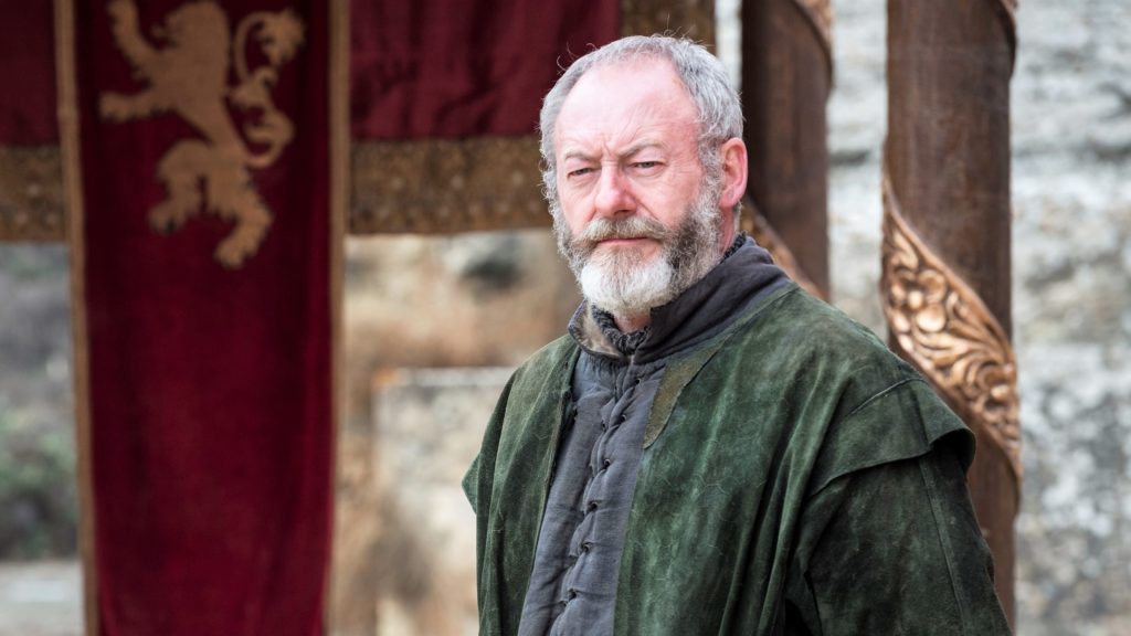 Liam Cunningham as Davos Seaworth in "The Dragon and the Wolf"