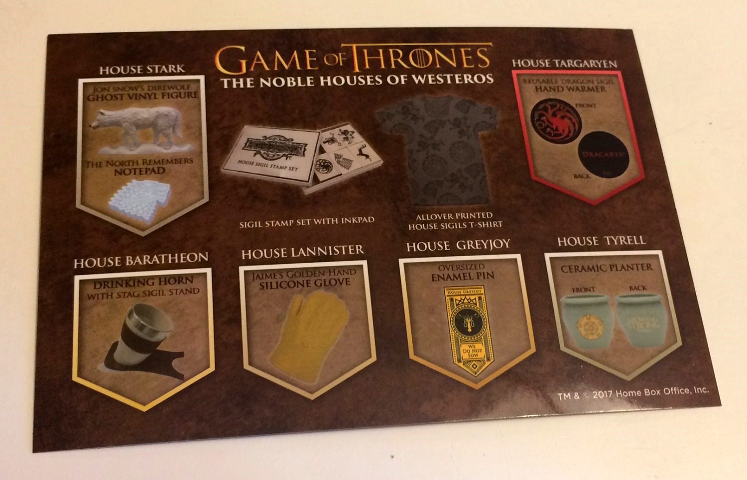 CultureFly Game of Thrones Subscription Box card