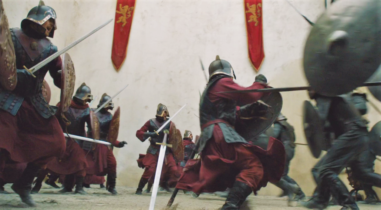 As of yet, Lannister soldiers and Unsullied have only fought at Casterly Rock—but that may change in Season 8!