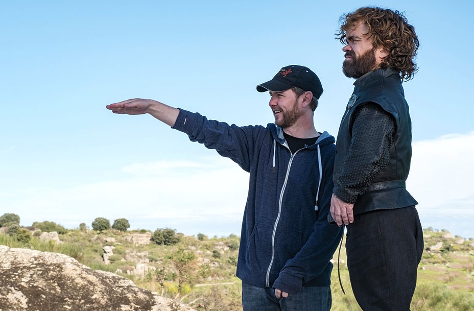 Matt Shakman directing Peter Dinklage. Photo: HBO (via THR)