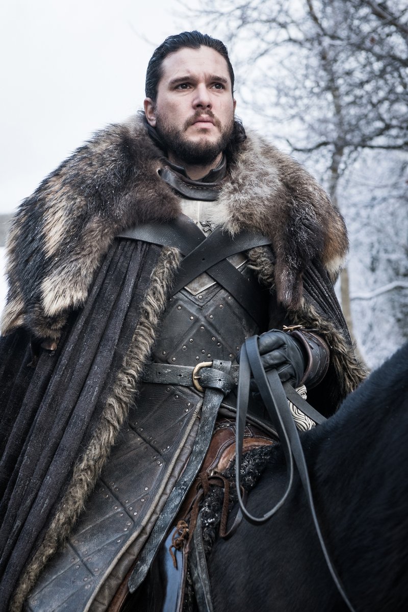 Kit Harington (Jon Snow) arrives at Winterfell. Photo: HBO, via Movistar+