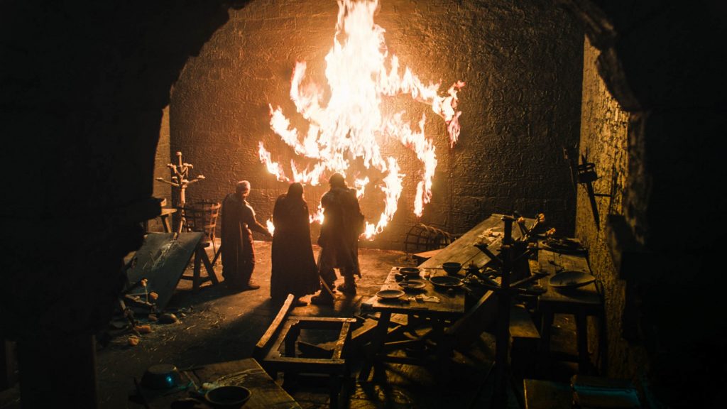 Lord Umber burning Winterfell episode