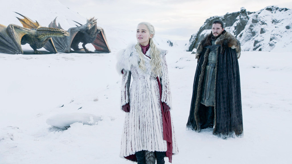 Daenerys Jon Drogon Rhaegal 801 Winterfell Season 8