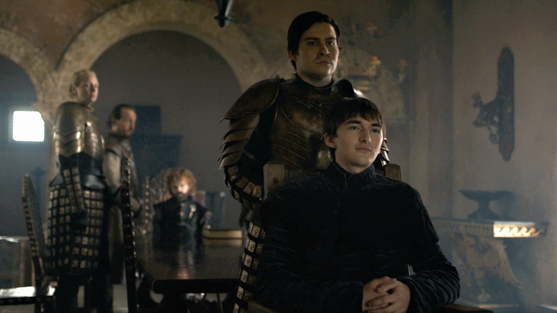Bran Stark King Red Keep King's Landing Season 8 806 Iron Throne Podrick Brienne Bronn Tyrion