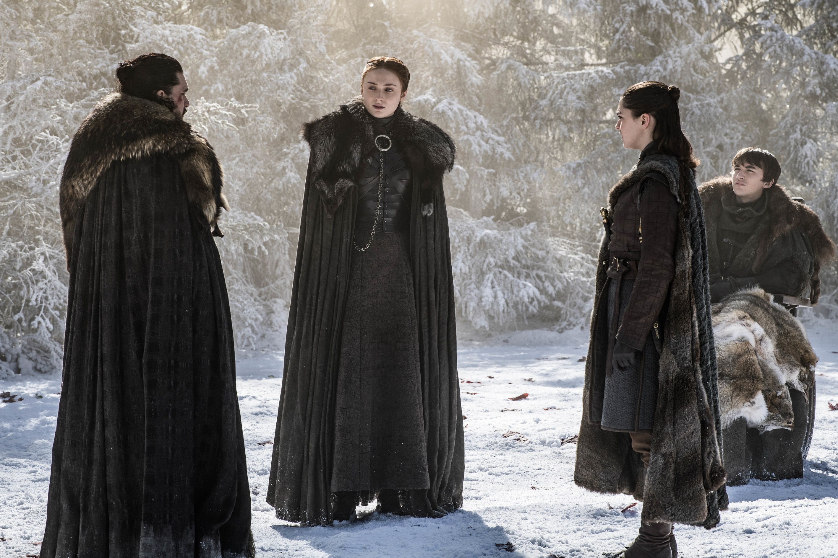 Jon Snow Sansa Stark Arya Bran Season 8 804