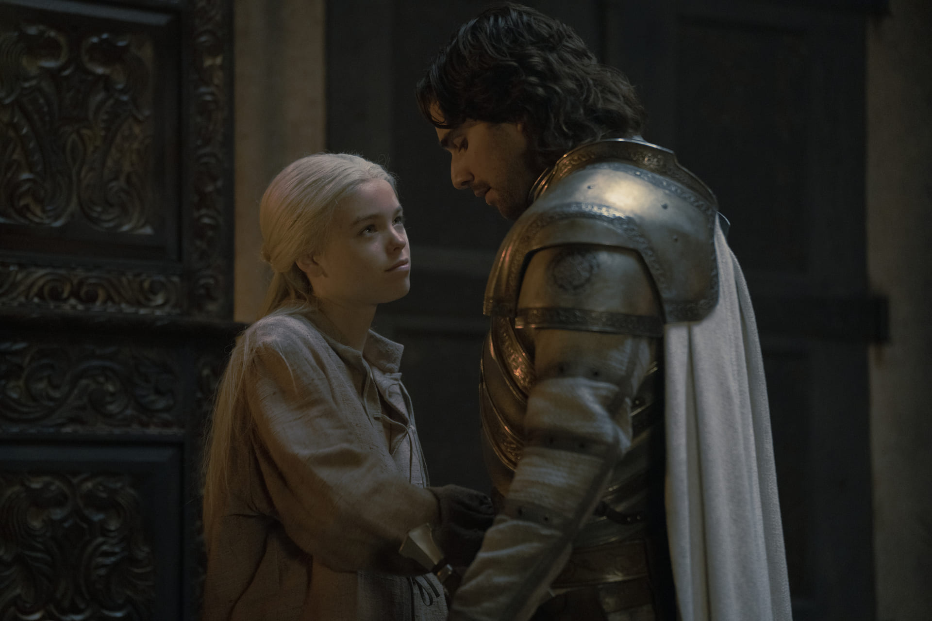 Young Rhaenyra (Milly Alcock), Criston Cole (Fabien Frankel), King's Landing, Red Keep 1x04